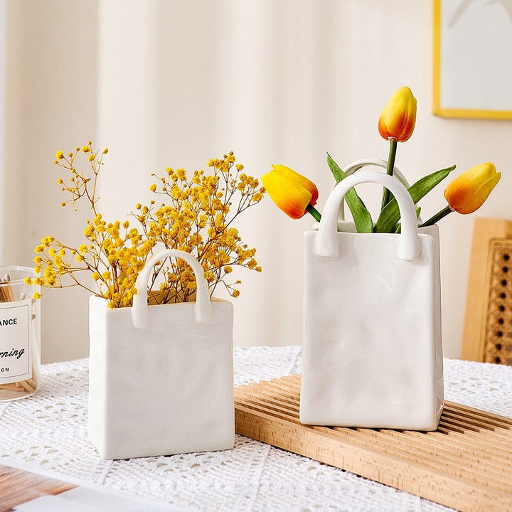 Skanto | Hvit Bag Porselen Vase