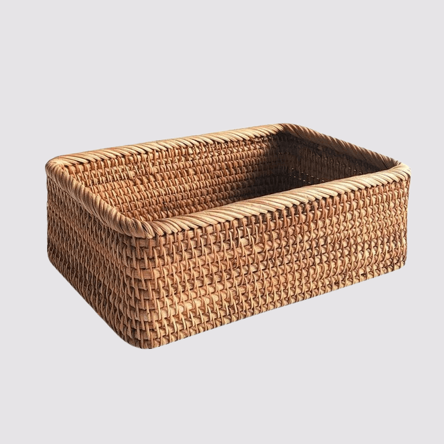 Skanto | Naturéa Håndlagde Rattan Oppbevaringskurver for Hjemmeorganisering