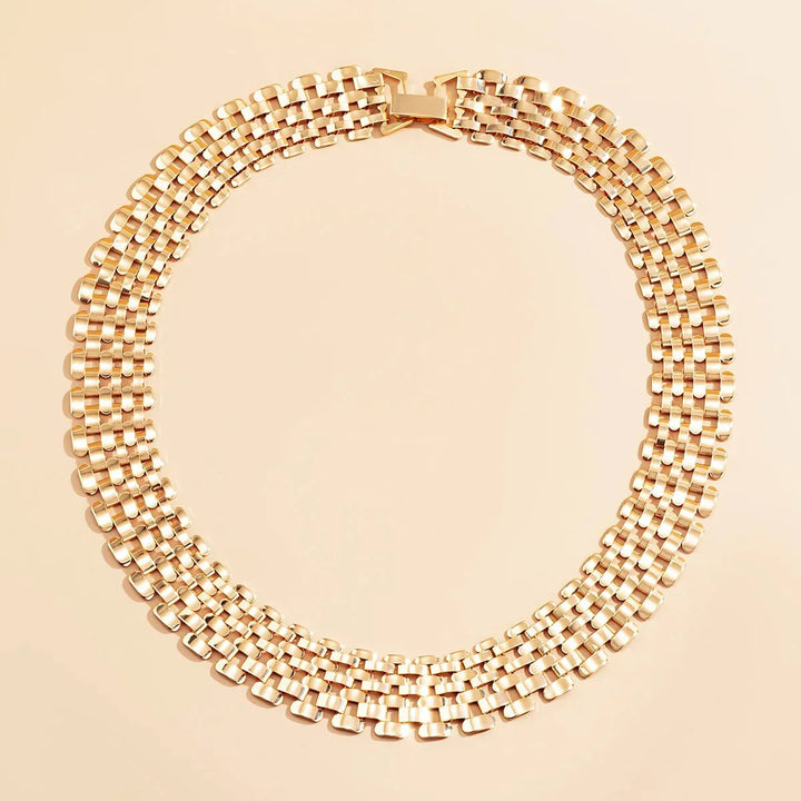 Skanto | Bredde Elv Flatkjede Choker Halskjede