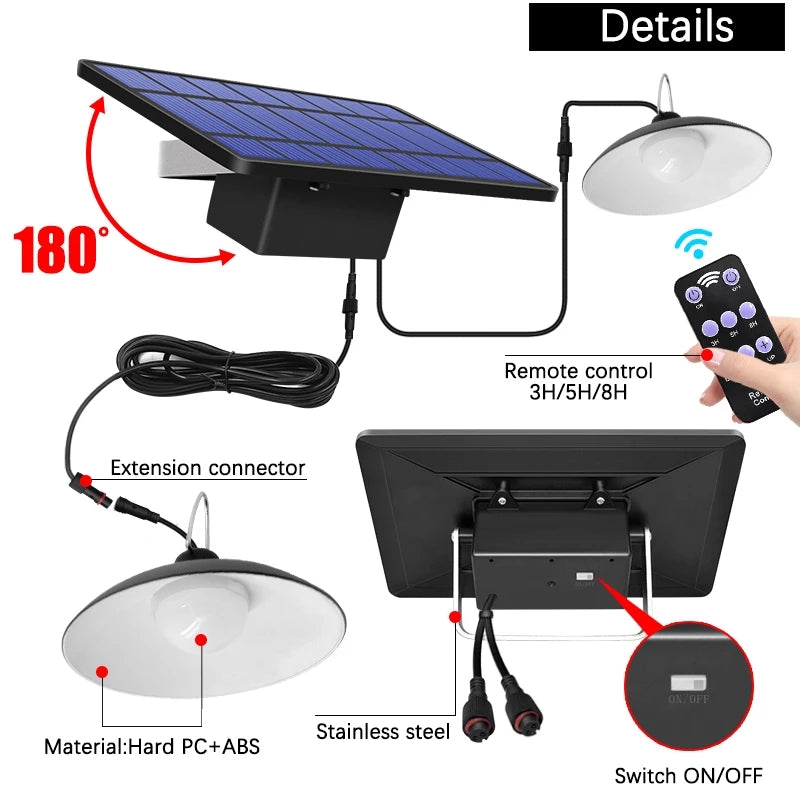 Skanto | Trådløs Solar LED Lampe Sett med Fjernkontroll – TwinRay