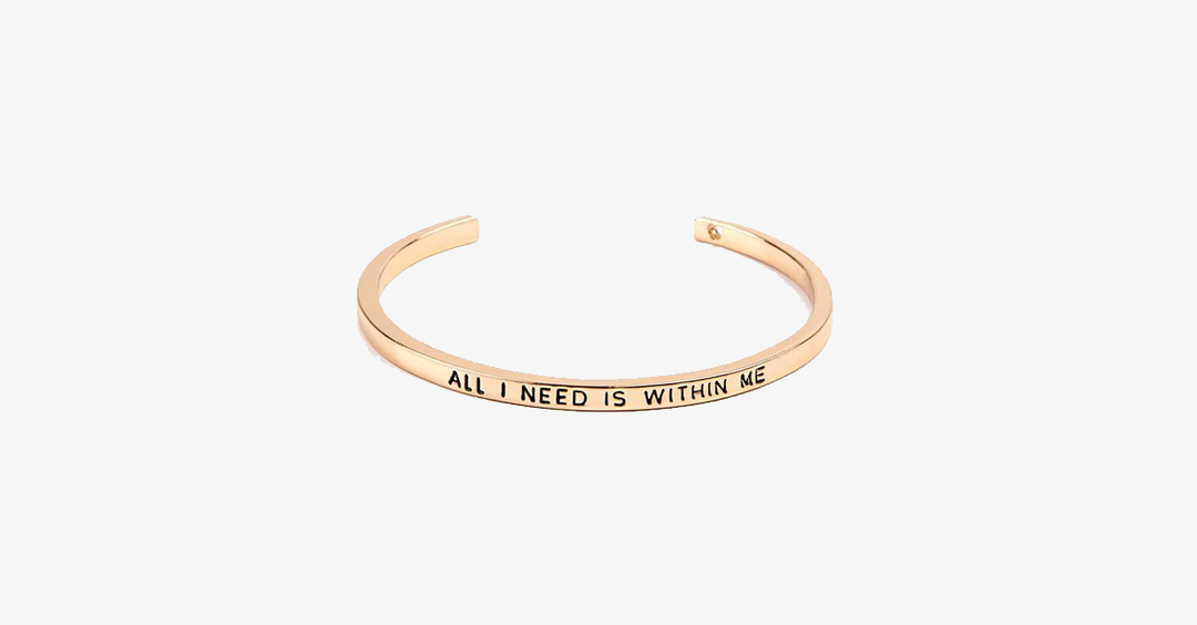 Skanto | Vakker Cuff Bangle Armbånd med motiverende sitat