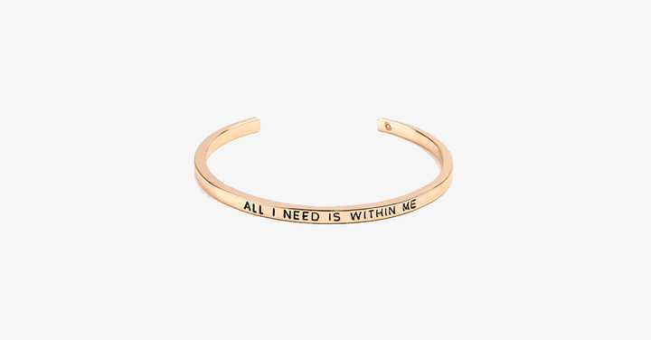 Skanto | Vakker Cuff Bangle Armbånd med motiverende sitat