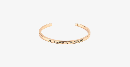 Skanto | Vakker Cuff Bangle Armbånd med motiverende sitat