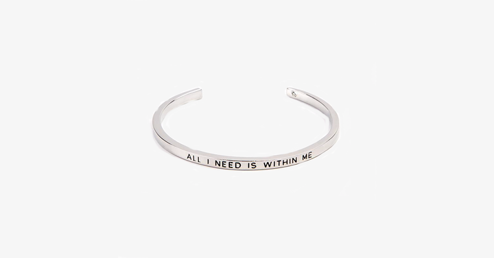 Skanto | Vakker Cuff Bangle Armbånd med motiverende sitat
