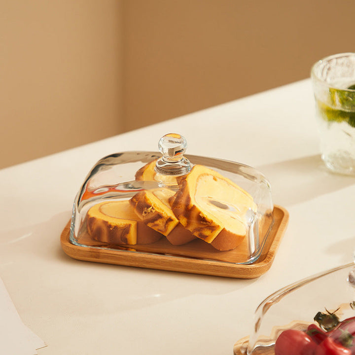 Skanto | Tre- og Glass Smørholder - ButterElegance