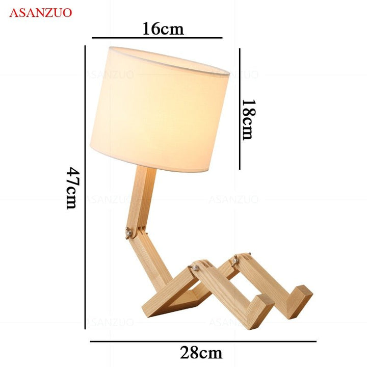 Skanto | Wood Boy Shape LED Skrivebord Lampe Skrivebord Ornament