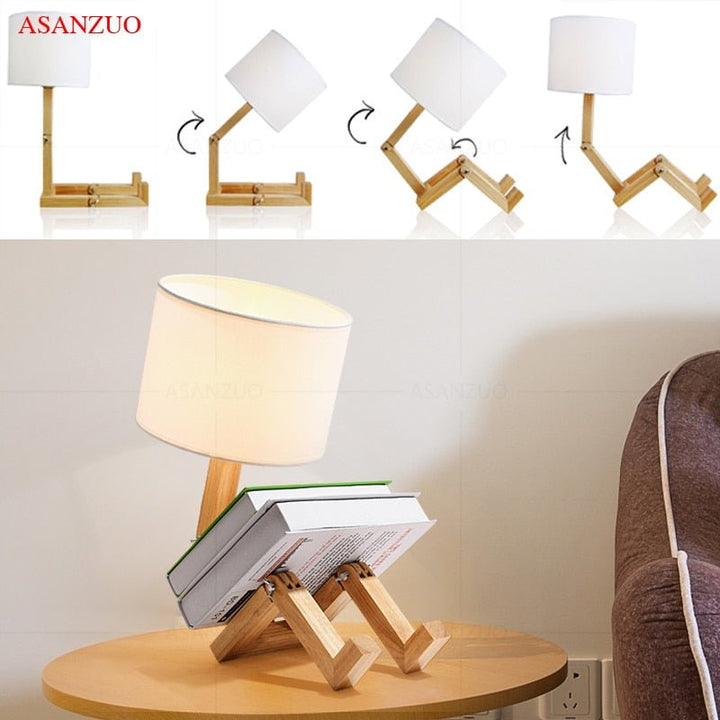Skanto | Wood Boy Shape LED Skrivebord Lampe Skrivebord Ornament