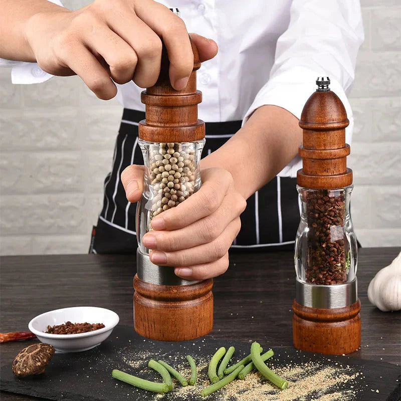 Trefin salt- og pepperkvernsett Tre- og akrylmøller | Skanto