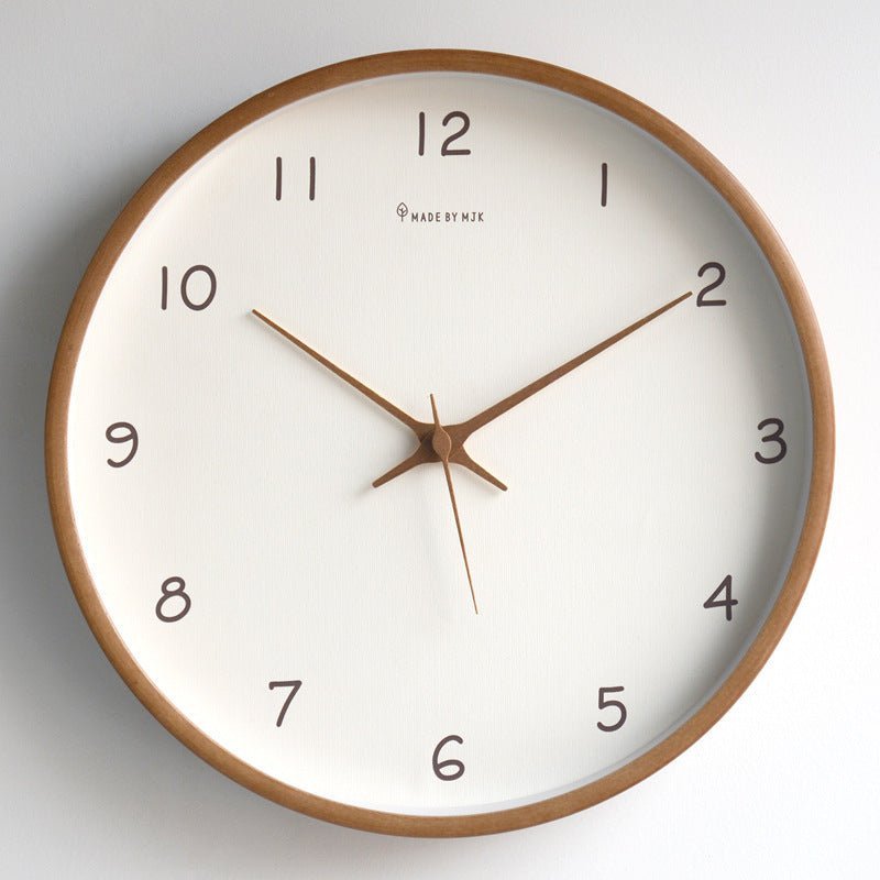Skanto | WOODHAVEN – Solid Wood 10-Inch Silent Analogue Wall Clock