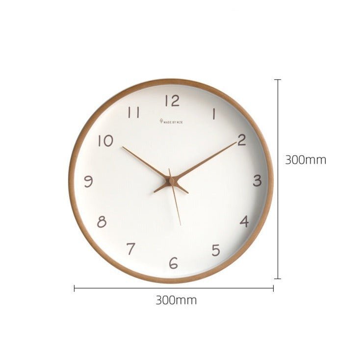 Skanto | WOODHAVEN – Solid Wood 10-Inch Silent Analogue Wall Clock