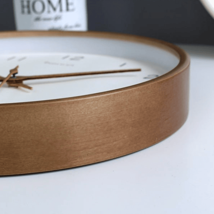Skanto | WOODHAVEN – Solid Wood 10-Inch Silent Analogue Wall Clock