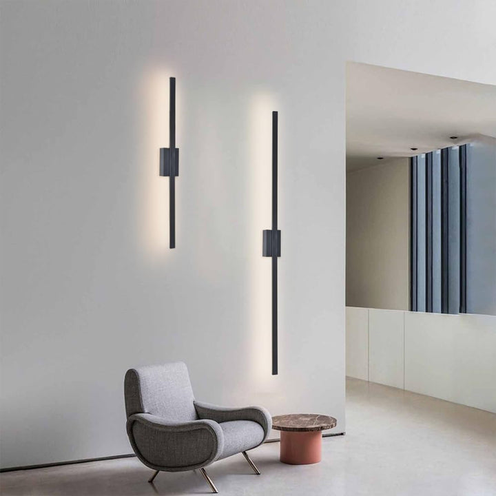 Skanto | Industriell Minimalistisk Lang LED Jern Vegglamper for Moderne Stueinnredning og Stilfull Belysning