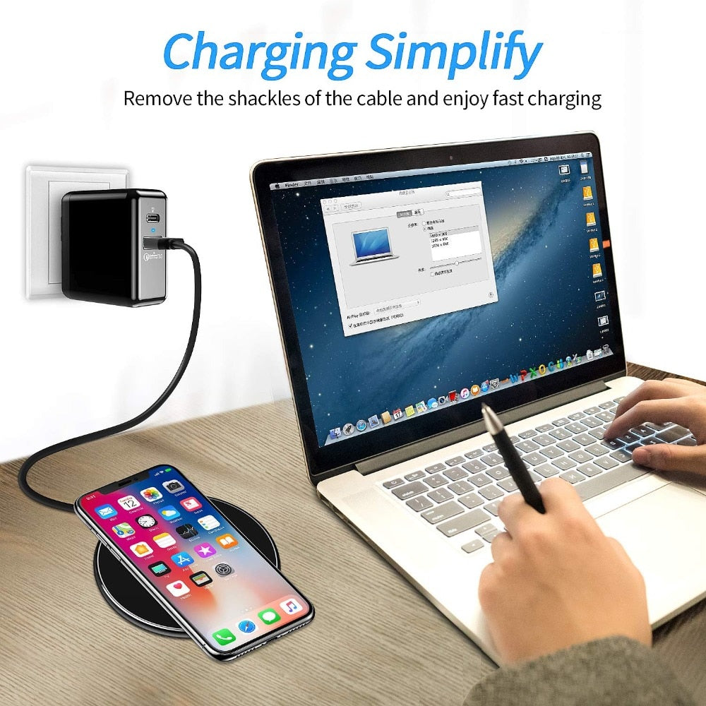 Skanto | 30W Rask Trådløs Ladestasjon | Premium USB-C MagSafe Lader for Apple iPhone, Samsung & Android
