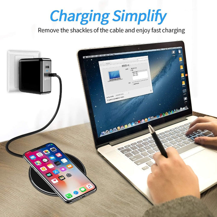 Skanto | 30W Rask Trådløs Ladeplate | Premium USB C Ladekabel MagSafe Lader for Apple iPhone, Samsung & Android - Rask Trådløs Ladeplate
