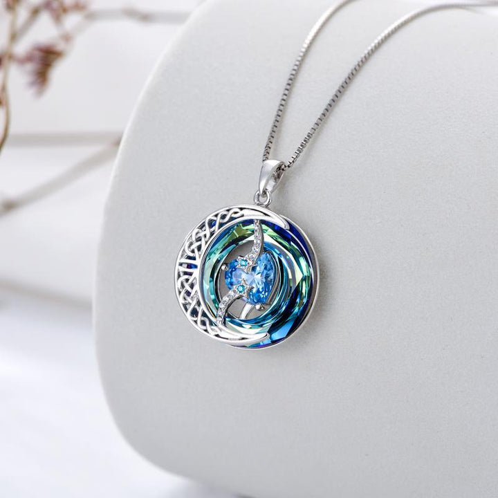 Skanto | Lunara | 18K Gullbelagt Fødselssteins Halskjede Moonstar Design