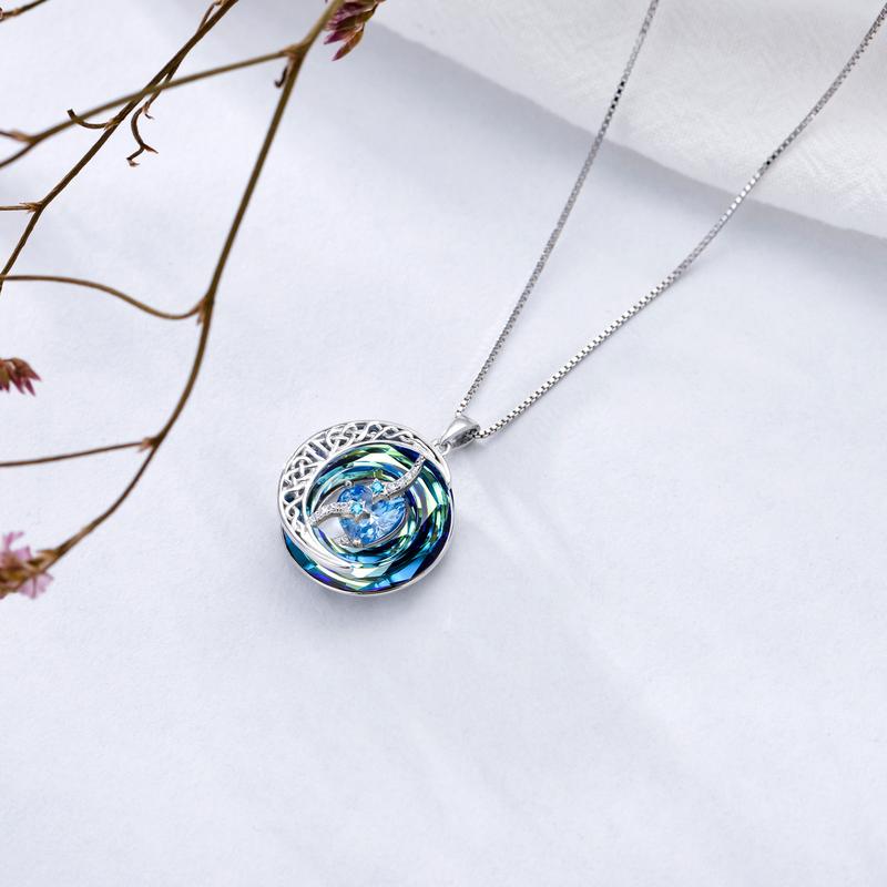 Skanto | Lunara | 18K Gullbelagt Fødselssteins Halskjede Moonstar Design