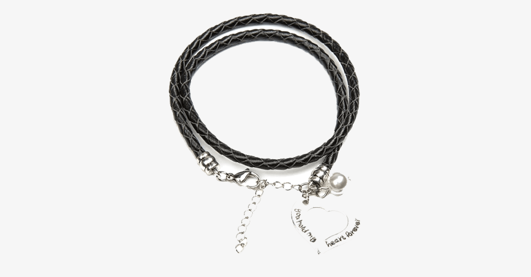 Skanto | Du holder hjertet mitt for alltid håndstemplet armbånd