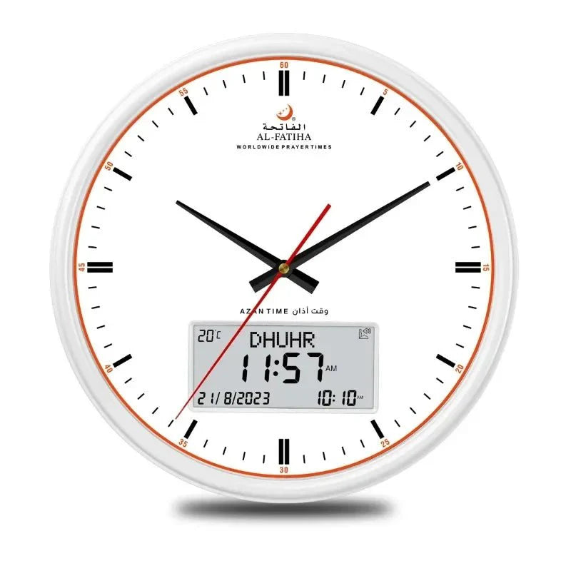 Skanto | Zamora Time Bønn Klokke – Automatisk Globale Bønn Tider med Azan Alarm og Elegant Design