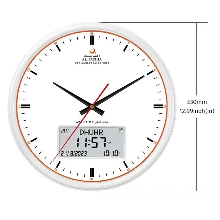 Skanto | Zamora Time Bønn Klokke – Automatisk Globale Bønn Tider med Azan Alarm og Elegant Design
