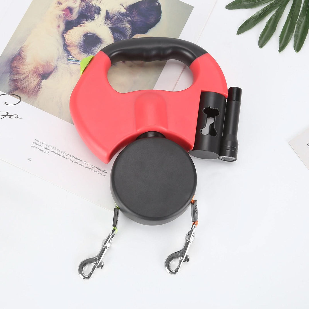 Skanto | Rullende bånd for to hunder med integrert lampe