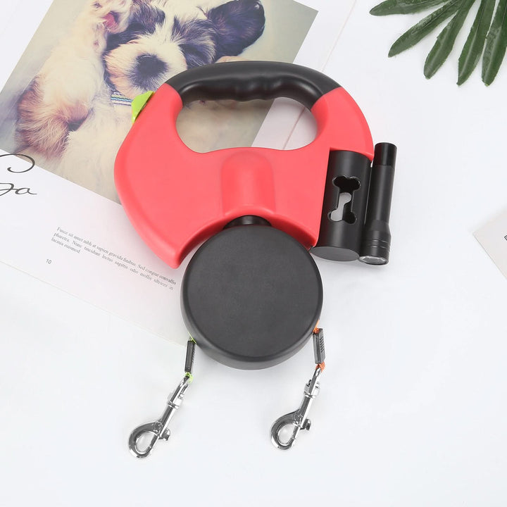 Skanto | Rullende bånd for to hunder med integrert lampe