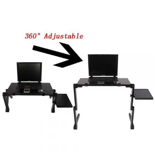 Skanto | 360° Justerbar Ventilert Sammenleggbar Laptop Notatbok Bordbrett