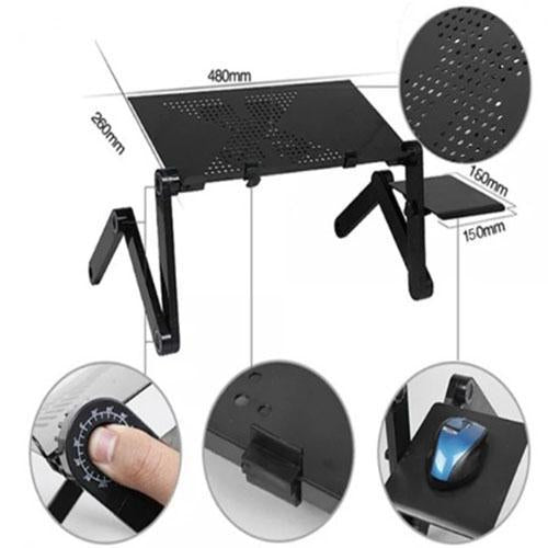 Skanto | 360° Justerbar Ventilert Sammenleggbar Laptop Notatbok Bordbrett
